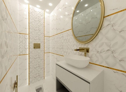تصویر 4 از کاشی حمام پینترستی الهام گرفته از طبیعت